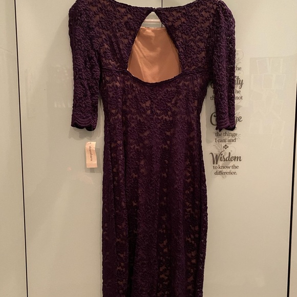 ROZ & ALI lace purple elegant stylish dress/size 4 - Picture 2 of 11
